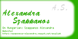 alexandra szappanos business card